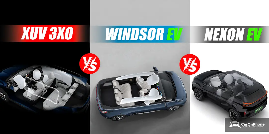 Mahindra XUV 3XO EV Vs Tata Nexon EV Vs MG Windsor EV Safety And Convenience Features 