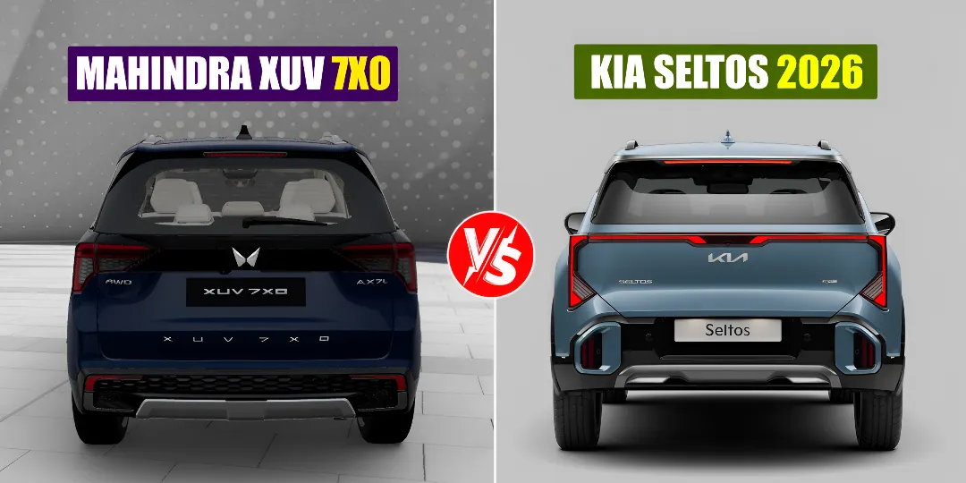 Mahindra XUV 7XO vs Kia Seltos 2026 – Specs & Features Compared exterior