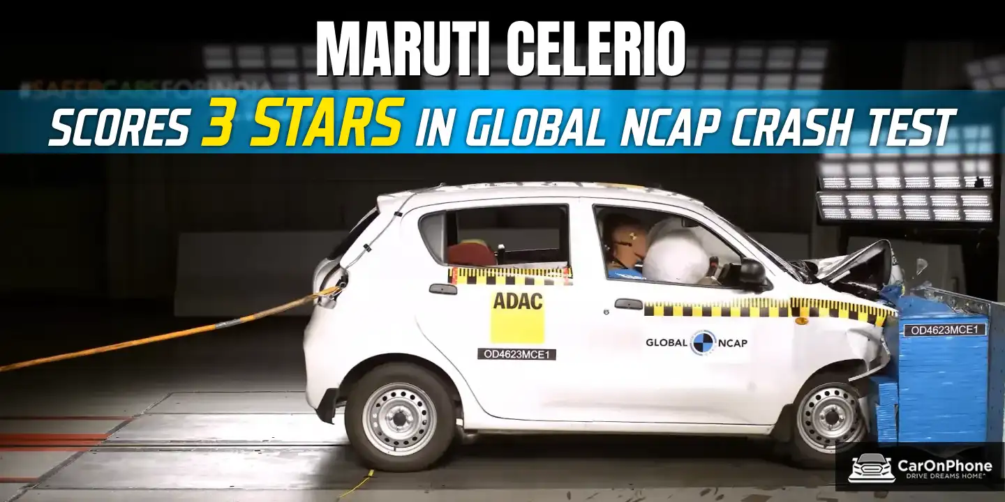 Maruti Celerio Scores 3 Stars in Global NCAP Crash Test