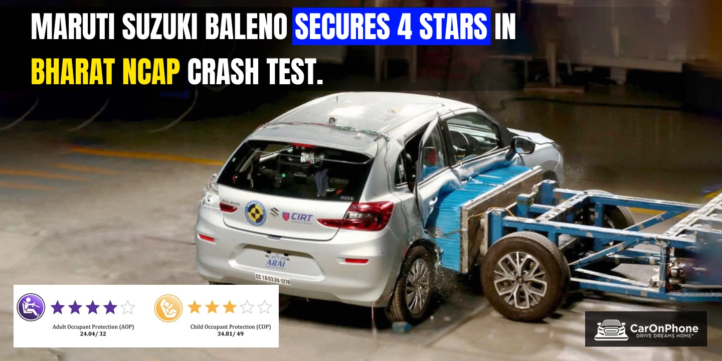 Maruti Suzuki Baleno Secures 4 Stars in Bharat NCAP Crash Test