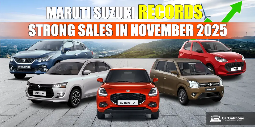 Maruti Suzuki Sales Hit 2.29 Lakh in November 2025, Exports Soar by 60% Cover