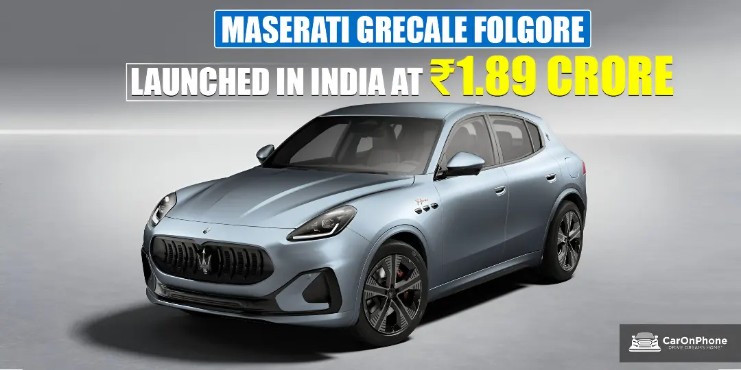 Maserati Grecale Folgore Launched In India At Rs 1.89 Crore Cover