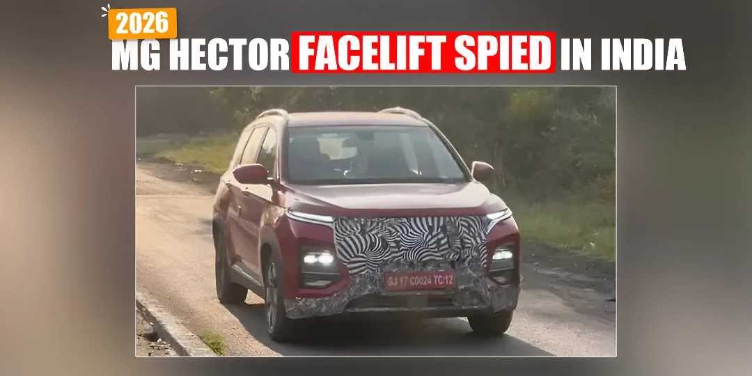 2026 MG Hector Facelift Spied Testing With New Design Upgrades Cover