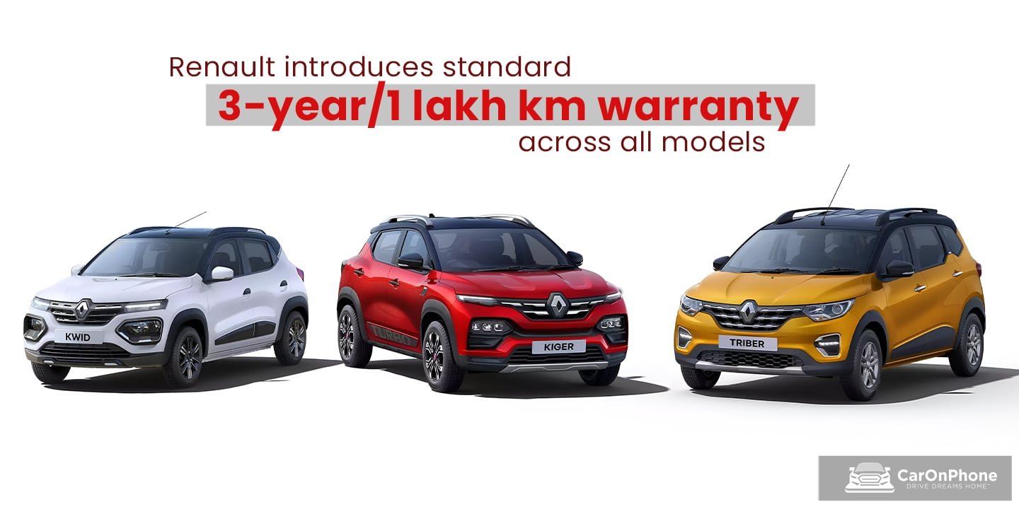 Renault introduces standard 3-year 1 lakh km warranty