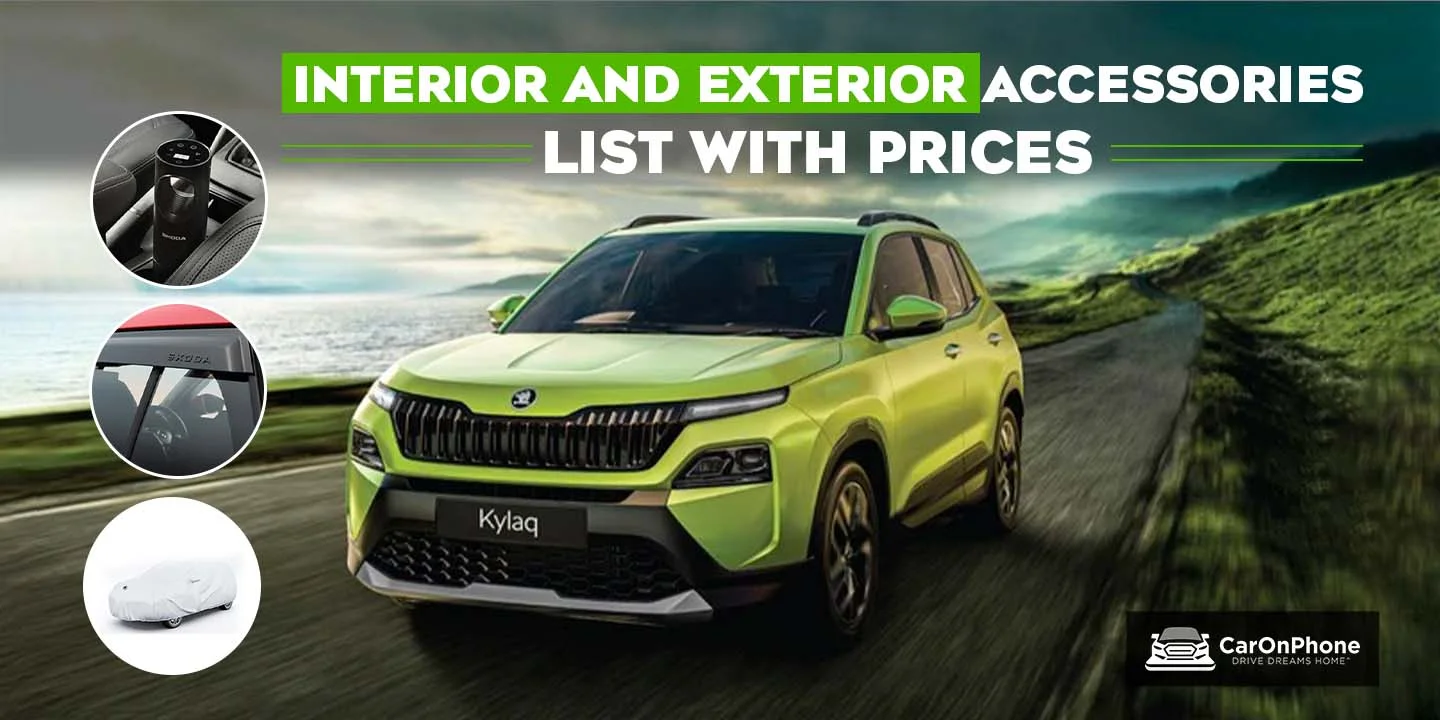 Skoda Kylaq Interior, Exterior accessories list with prices