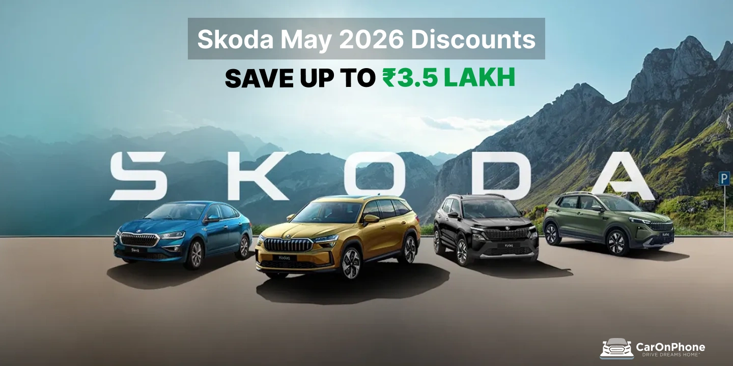 Skoda May 2026 Discounts_ Save Up to ₹3.5 Lakh on Kodiaq, Kylaq, Kushaq and Slavia