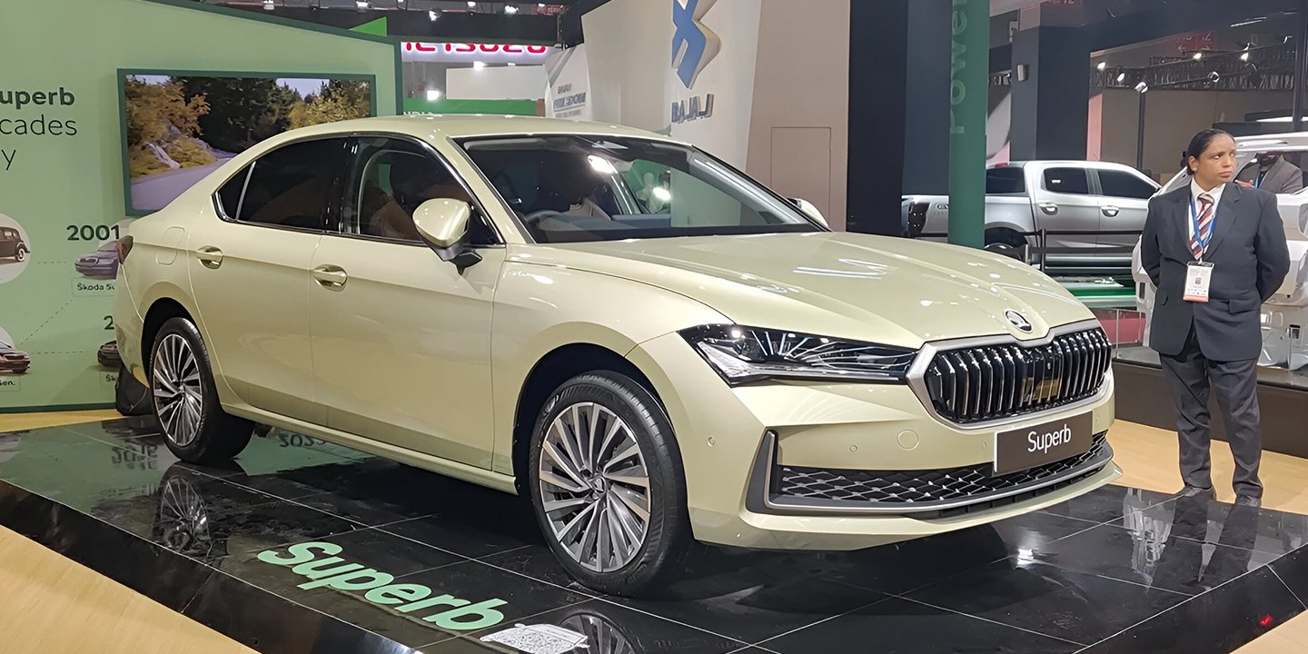 Skoda showcases New Superb, Octavia RS In India At The Bharat Mobility Global Expo 2025