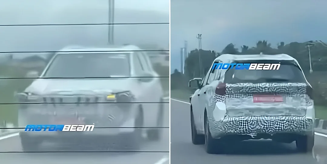 Spy Shots_ Mahindra XUV700 Facelift