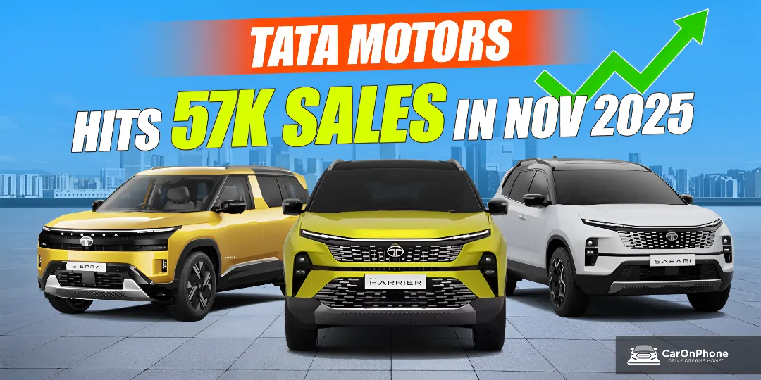 Tata Motors November 2025 Sales Hit 57k, Up 26% YoY; EV Growth Soars By 52% Cover