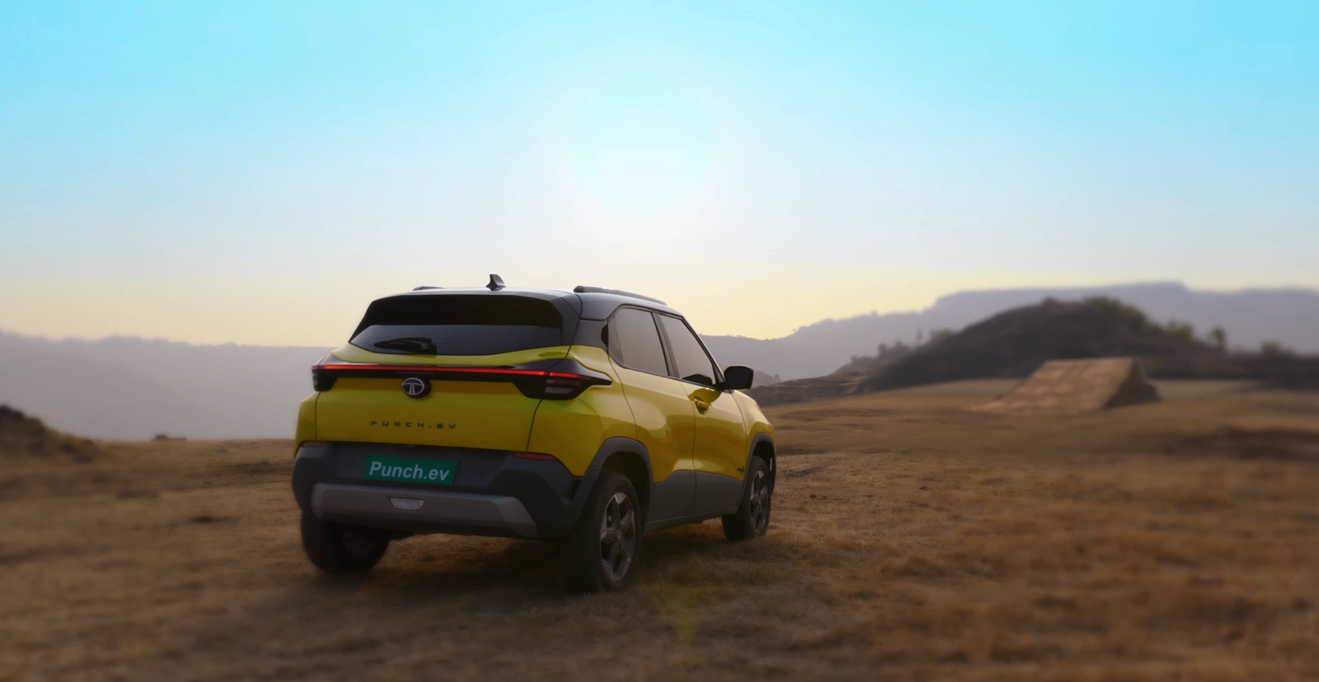 Tata Punch ev facelift rear view