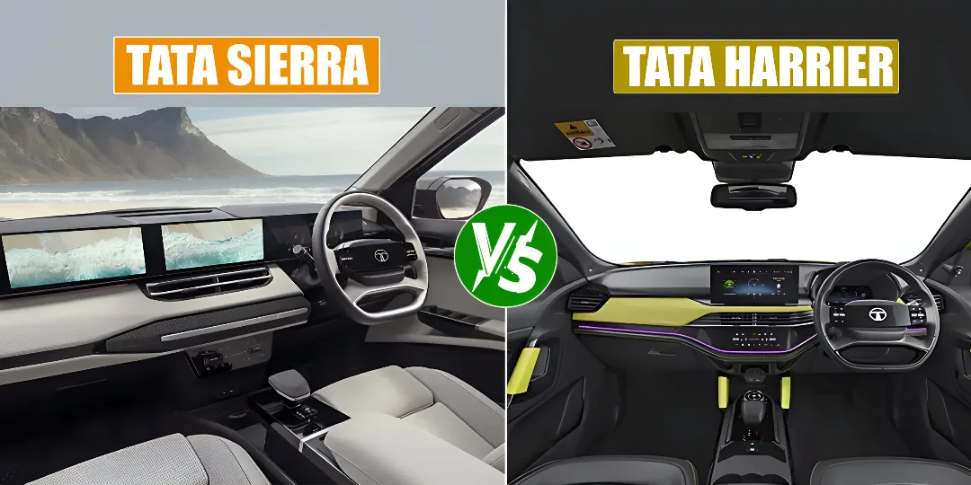 Tata Sierra vs Harrier interior
