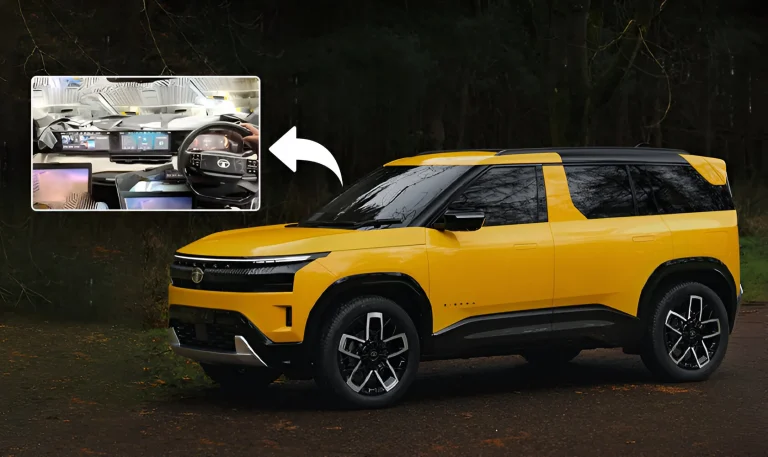 Tata Sierra with Triple-Screen Interior Spotted
