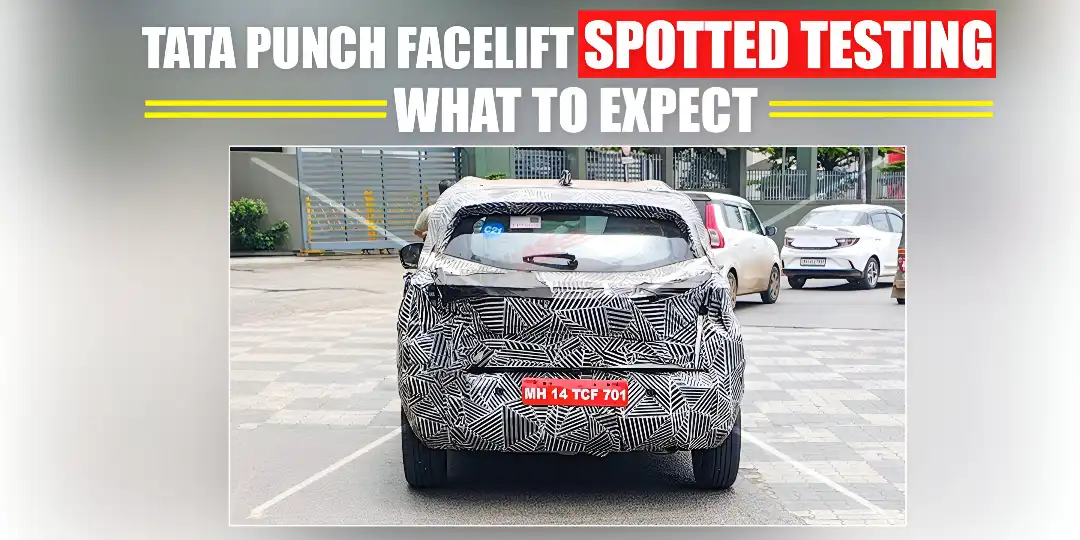Tata Punch facelift spotted testing
