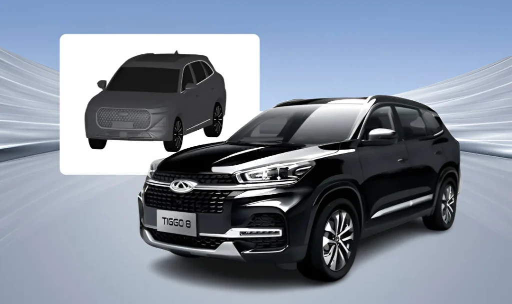 The Design of the Chery Tiggo 8 SUV Gets Patented In India. Click To Know More