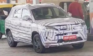 2026 Maruti Brezza Facelift Spied During CNG Refill, Exterior and Interior Captured
