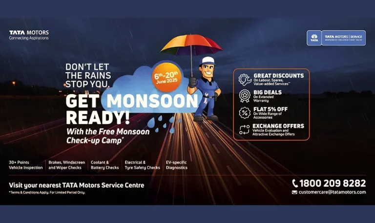 Tata Motors Introduces Nationwide Monsoon Check-Up Camp for Customers, Across 500 Cities