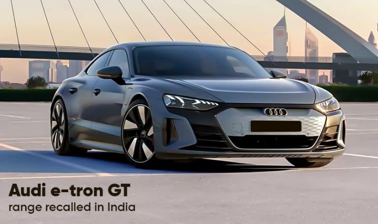 Audi e-tron GT range recalled in India