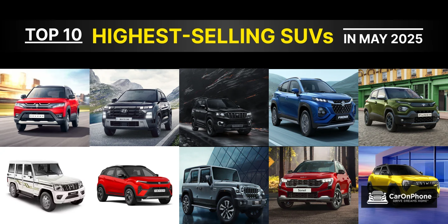 Top 10 Highest-Selling SUVs in May 2025