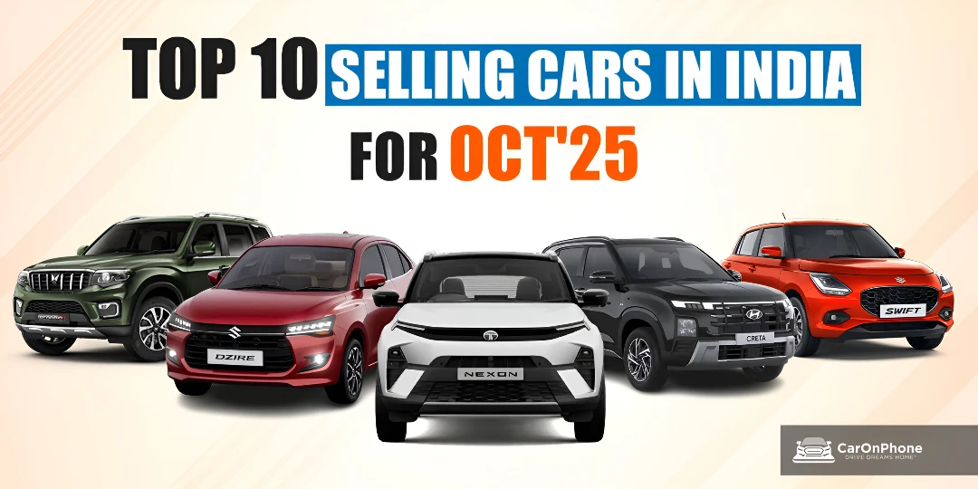 Top 10 Selling Cars In India For Oct'25 Cover