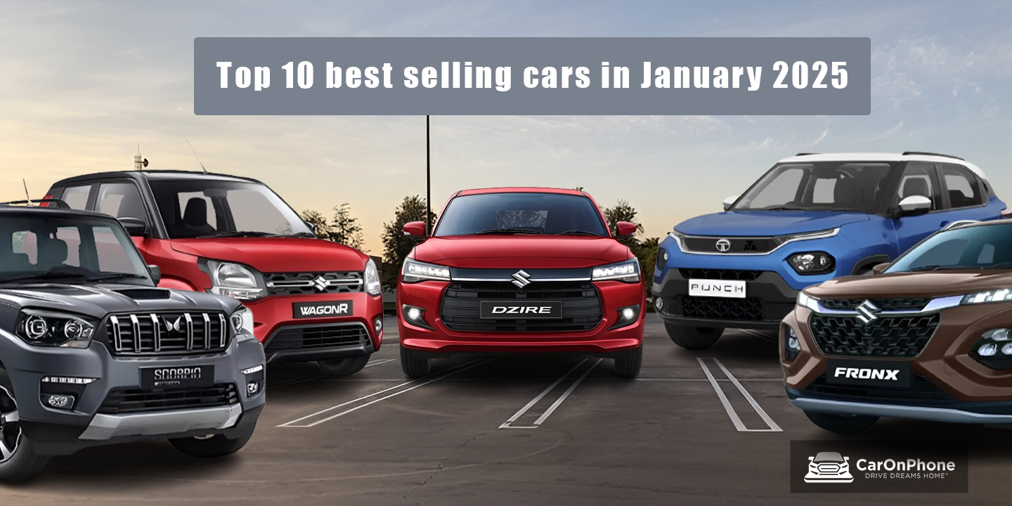 Top 10 best selling cars in January 2025