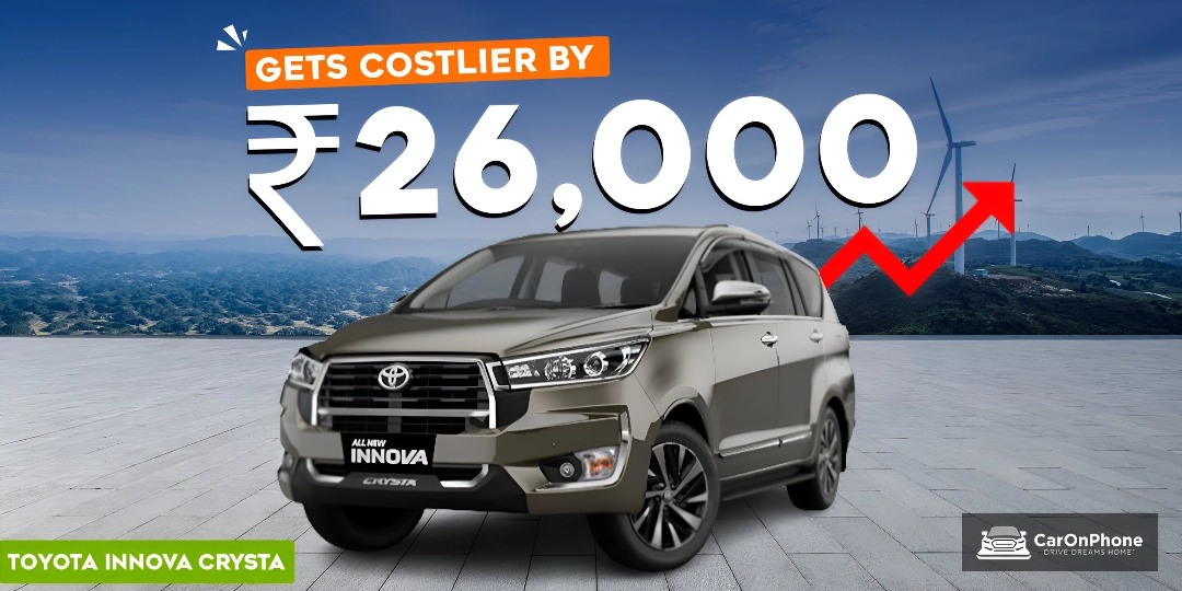 Toyota Innova Crysta Gets Costlier by Rs 26,000