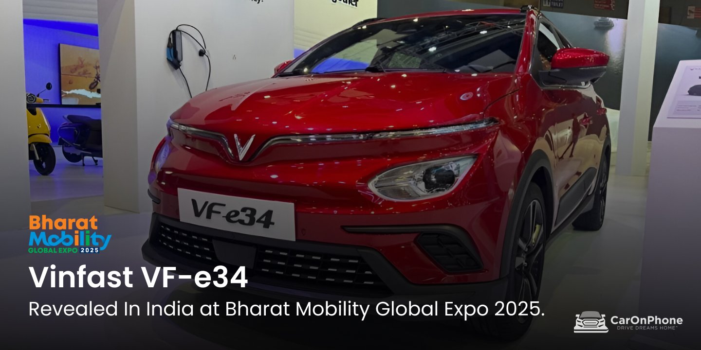 VinFast VF e34 Revealed In India at Bharat Mobility Global Expo 2025