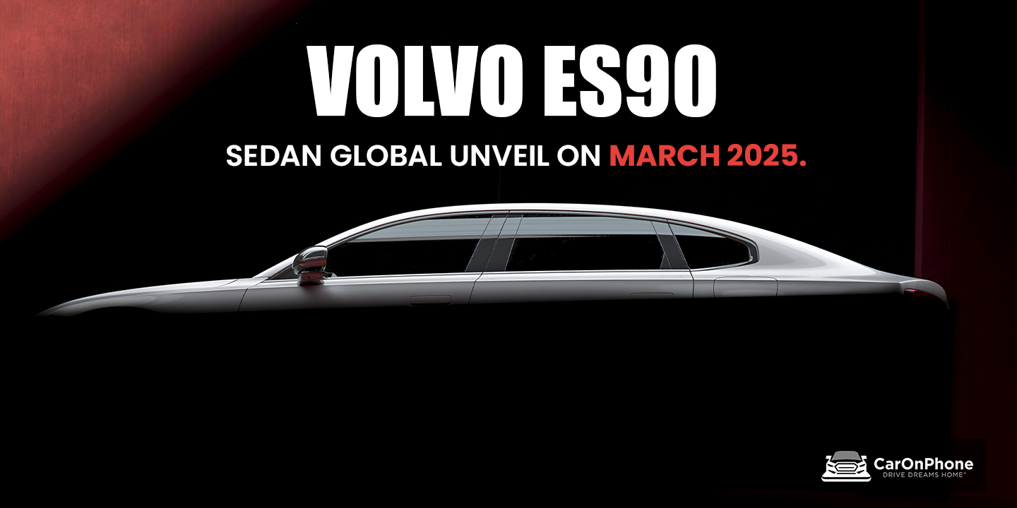 Volvo ES90 electric sedan global unveil on March 2025
