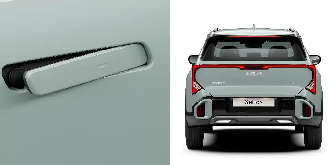 New Kia Seltos Exterior Details On The Side And Rear 