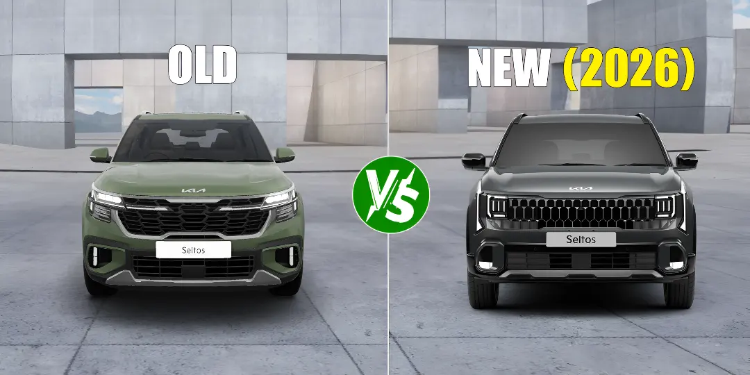 Old Vs New Seltos 2026: Changes In Exterior Design Front View