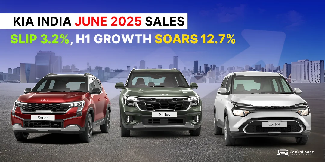 Kia India June 2025 Sales Slip 3.2%, H1 Growth Soars 12.7%