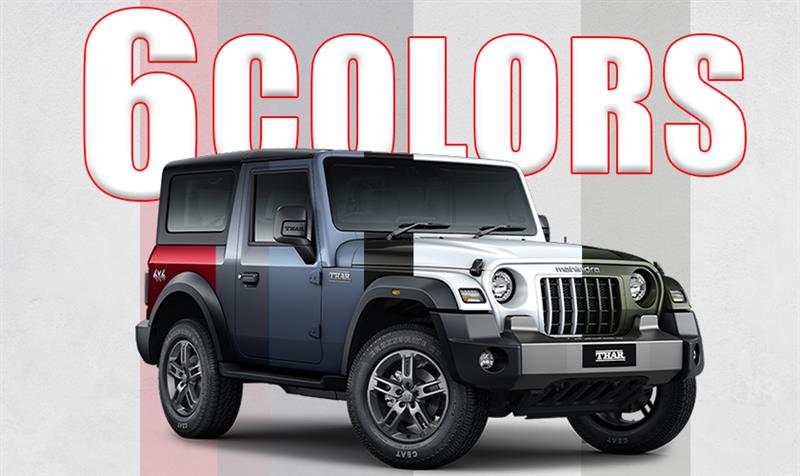 Check Out the 2025 Mahindra Thar Facelift and Its Six Color Options