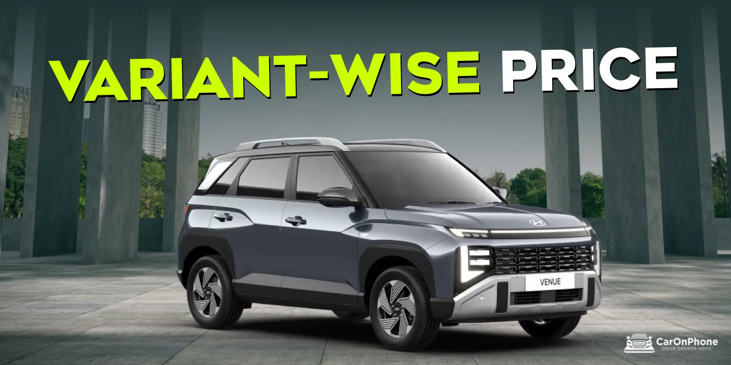 2025 Hyundai Venue Variant-Wise Price Cover