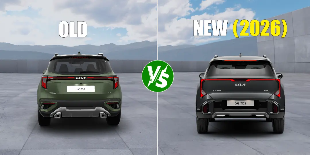 Old Vs New Seltos 2026: Changes In Exterior Design Rear view