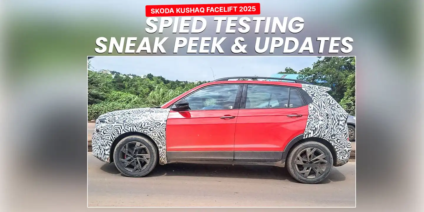 Skoda Kushaq Facelift 2025 Spied Testing – Sneak Peek & Updates