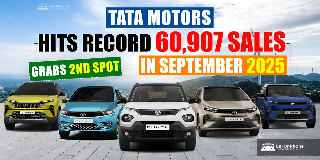 Tata Motors September Sales Hit Record 60,907 Units, Secures Second Rank in India cover