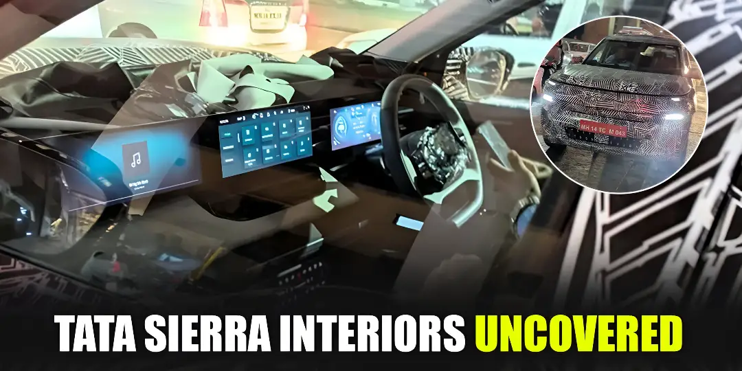 Tata Sierra Interiors Uncovered- Connected Screens, Classy Cabin, And Modern Touch cover