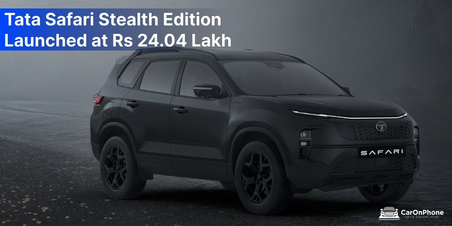 Tata Safari Stealth Edition Launched at Rs 24.04 Lakh; Gets New Turbo-Petrol Engine