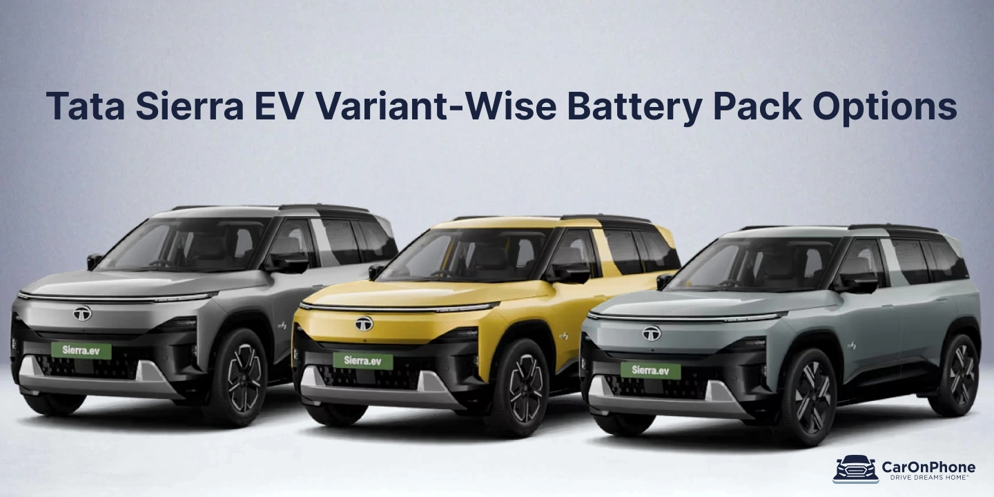 Tata Sierra EV Variant-Wise Battery Pack Options, Range & Price
