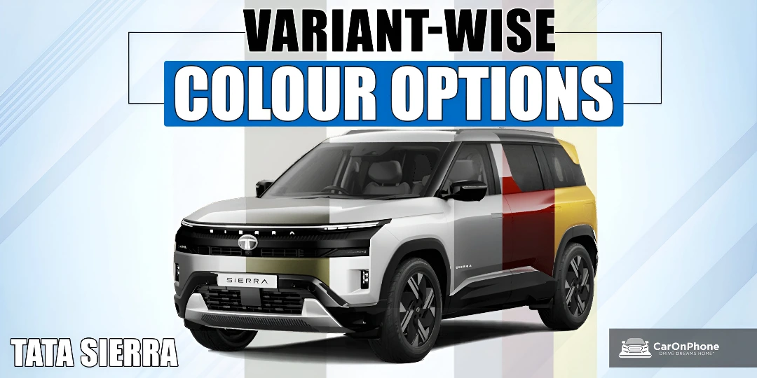 2025 Tata Sierra Variant-wise Color Options Cover